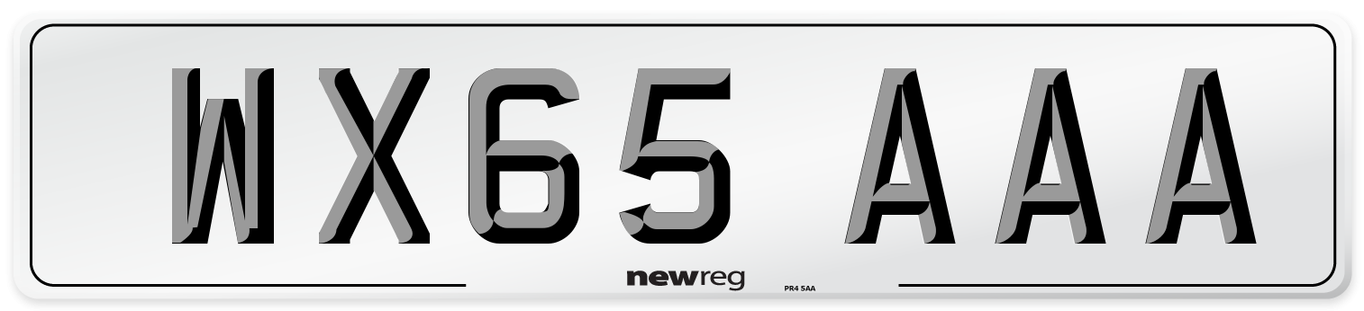 WX65 AAA Number Plate from New Reg